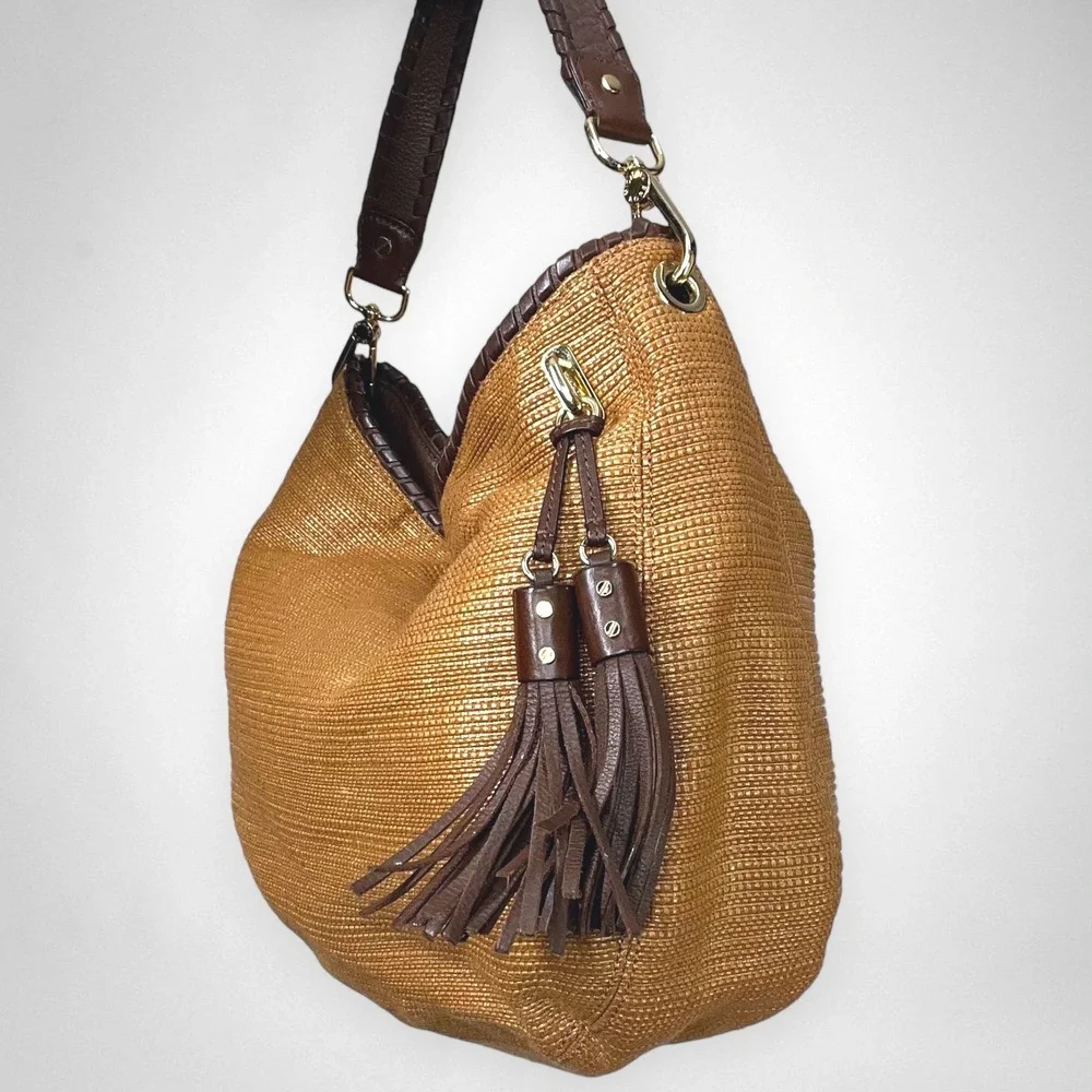 MICHAEL KORS Bennet Straw Hobo Shoulder Bag - Picture 7 of 12
